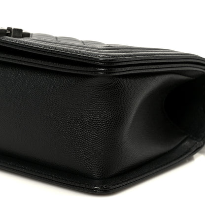 Chanel Caviar Quilted Medium Boy Flap Black 9 of 9