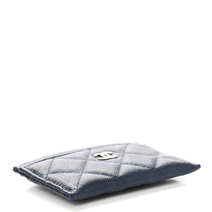 Chanel Caviar Quilted Card Holder Navy 4 of 10