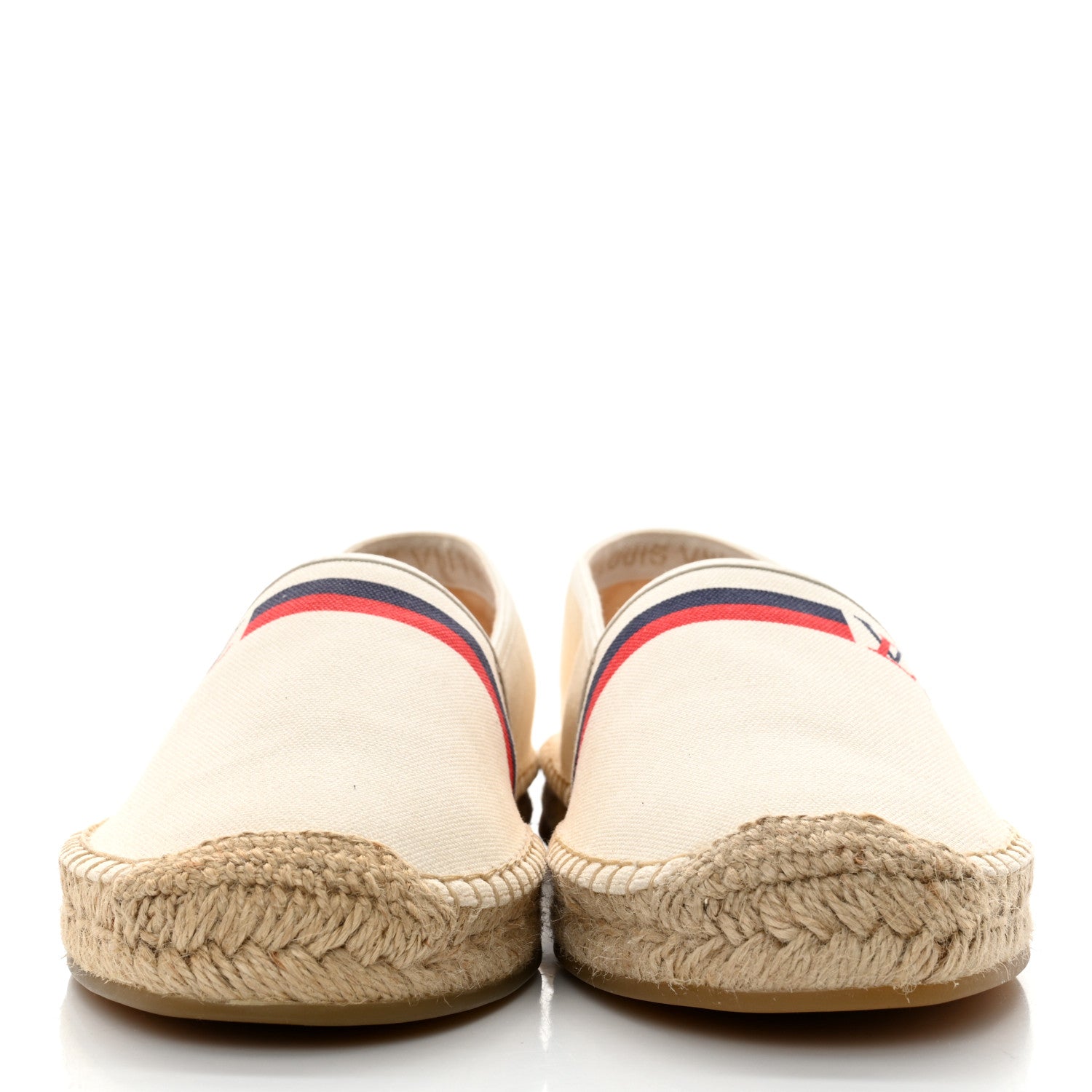 Louis Vuitton Canvas Mens Bidart Espadrilles 7 White Blue 2 of 7