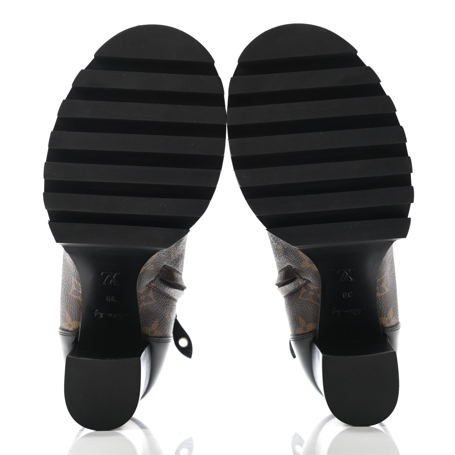 Louis Vuitton Patent Calfskin Monogram Star Trail Ankle Boots 39 Black 5 of 8