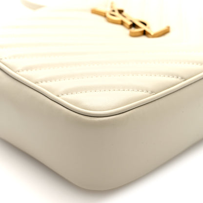 Saint Laurent Calfskin Matelasse Monogram Lou Camera Bag Crema Soft 9 of 10