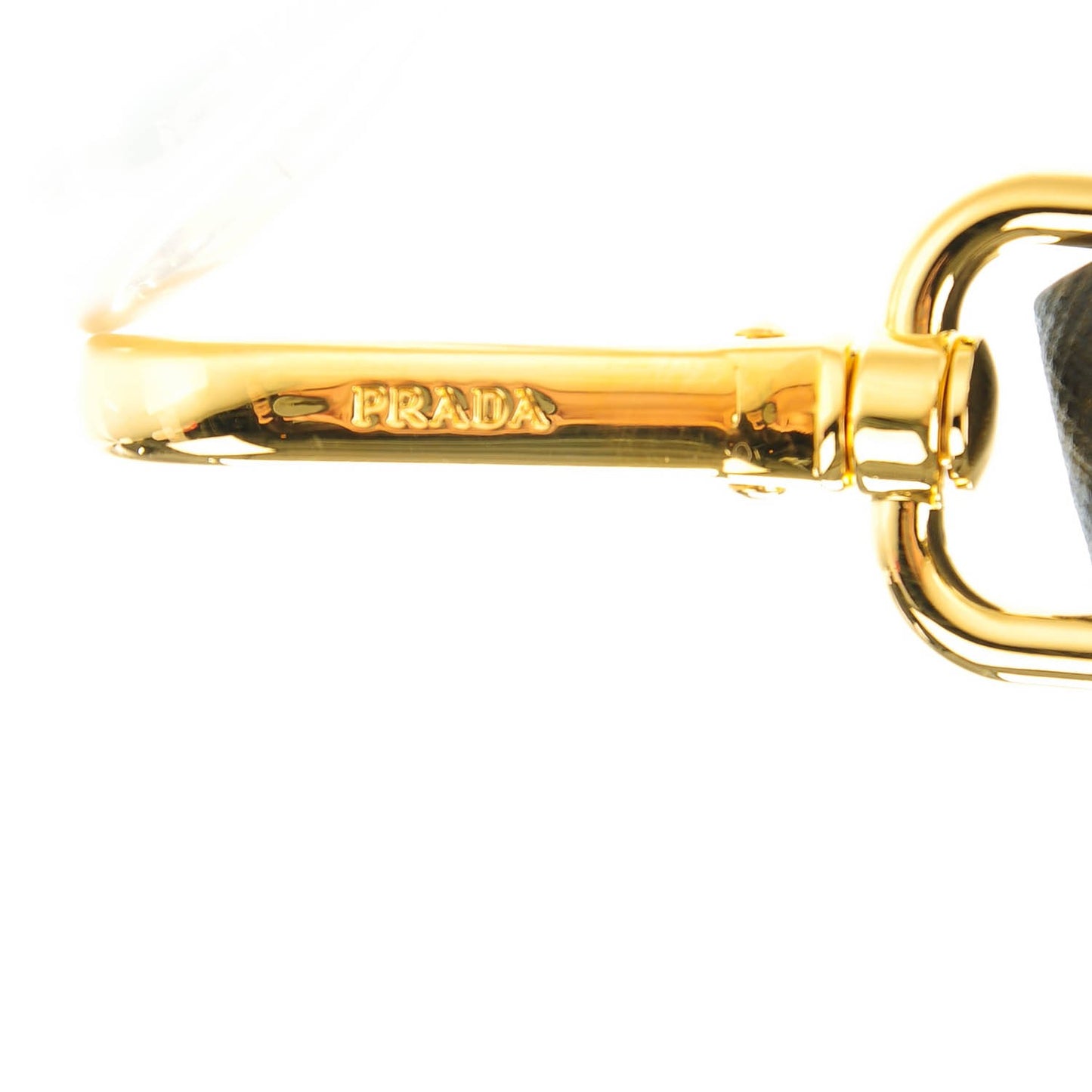 PRADA Saffiano Crystal Flower Shoulder Strap Nero Black