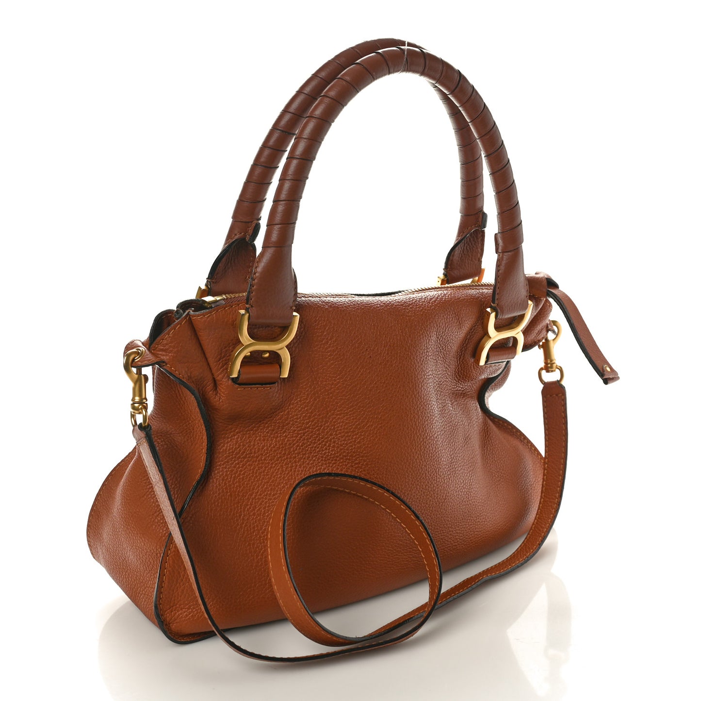 Calfskin Medium Marcie Satchel Tan