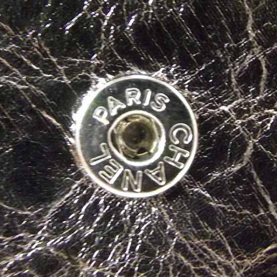 Chanel Leather CC Bow Wallet Metallic Silver 8 of 9