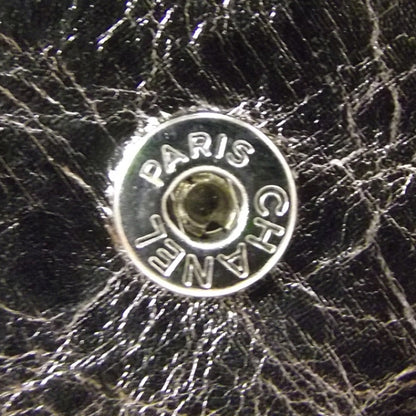 Chanel Leather CC Bow Wallet Metallic Silver 8 of 9