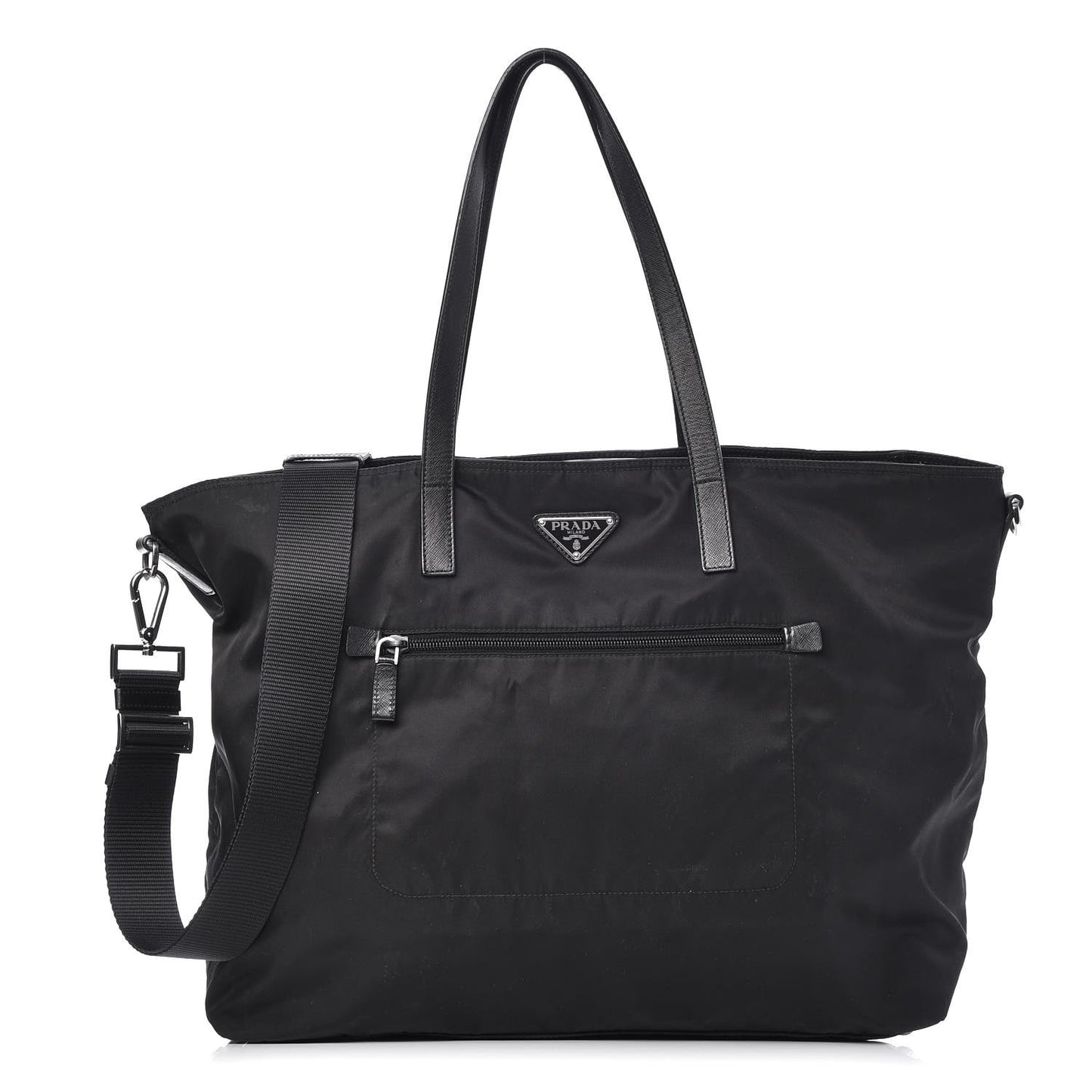 Tessuto Nylon Saffiano Vela Tote Black
