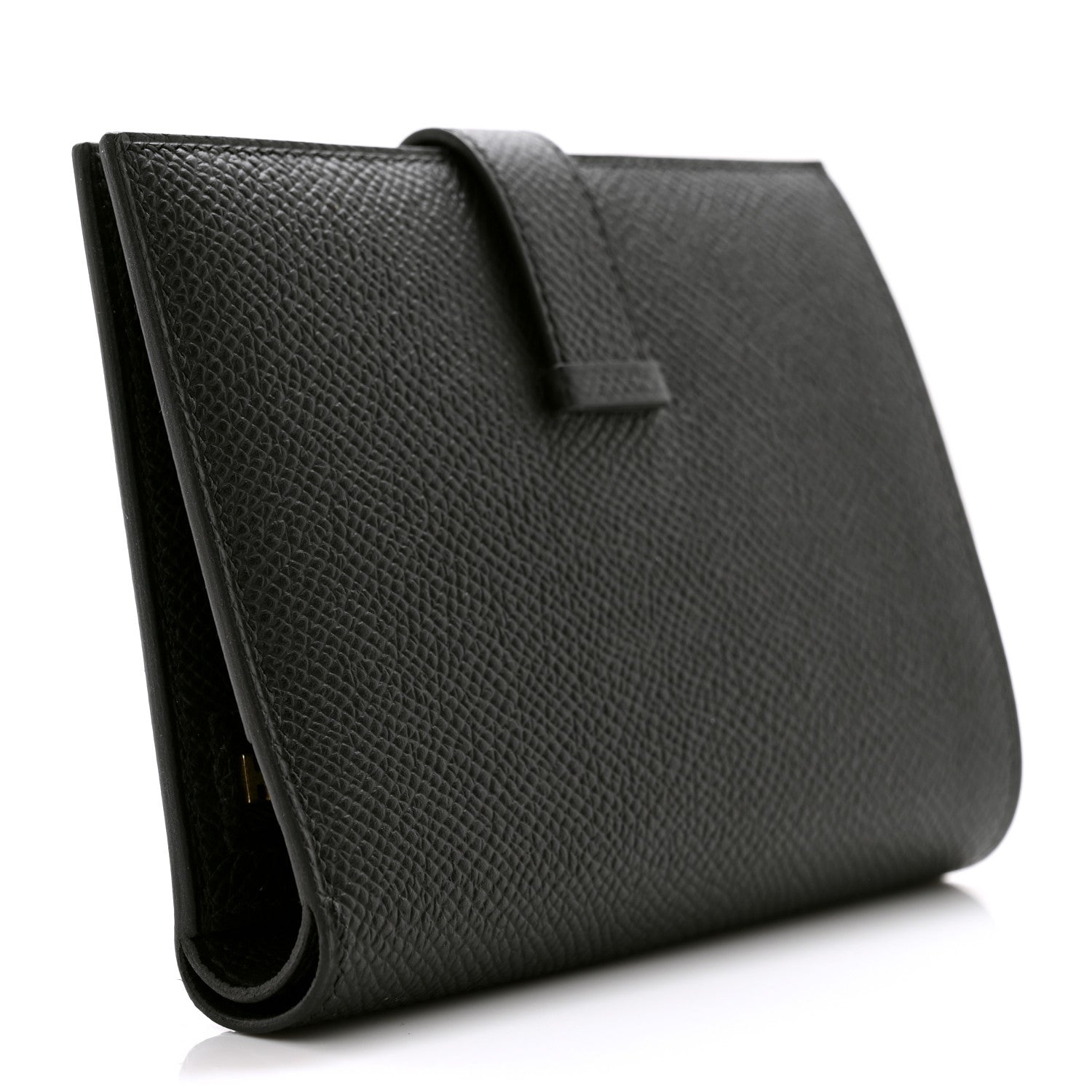 Hermes Epsom Bearn Compact Wallet Black 3 of 8