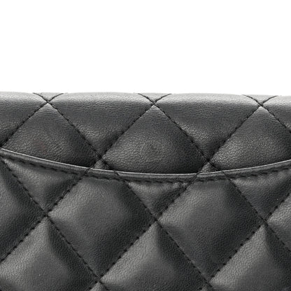 Chanel Lambskin Quilted Yen Wallet Black 17 of 18