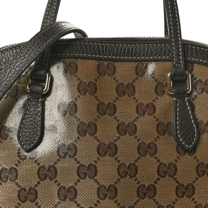 Gucci Crystal Monogram Dollar Calfskin Mini Dome Bag Beige Ebony Testa di Moro 8 of 10