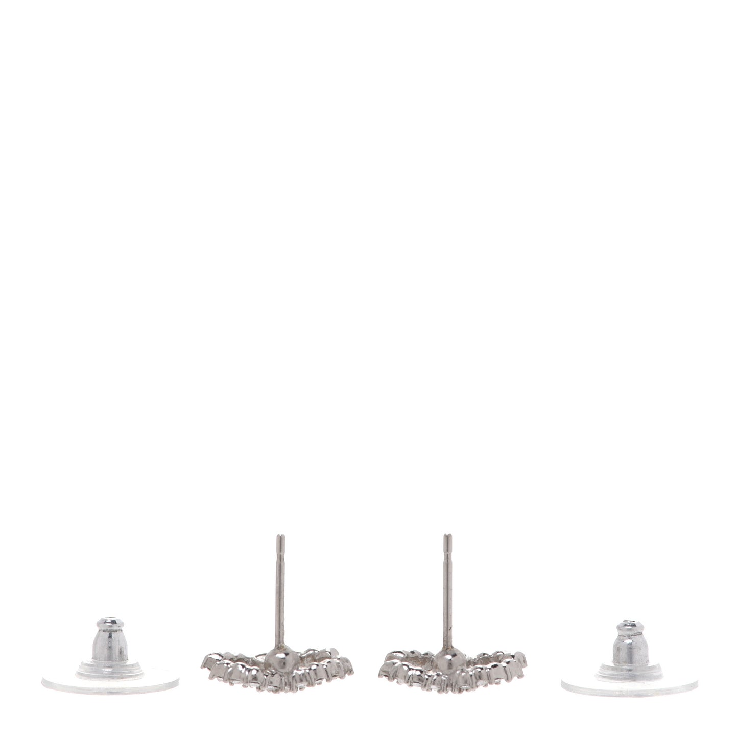 Crystal CC Earrings Silver