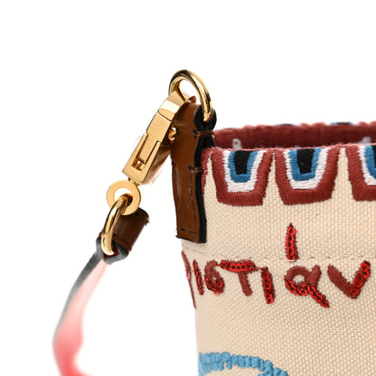 Christian Louboutin Frise Broderie Calfskin Greekaba Tote Biscotto Multicolor 9 of 12