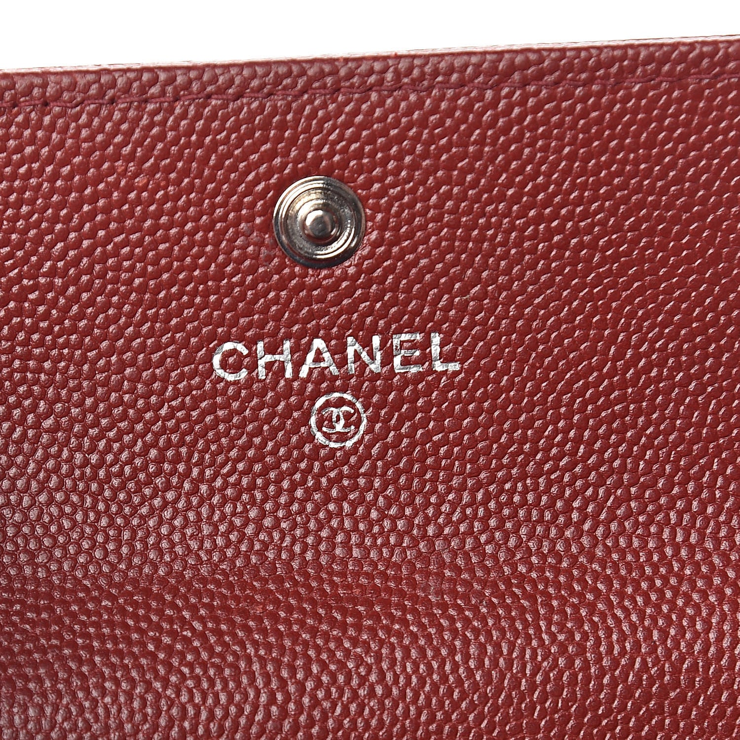 Chanel Caviar Chevron Quilted Flap Boy Card Holder Dark Red 6 of 18