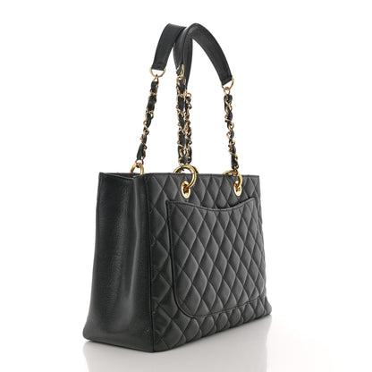 Chanel Caviar Quilted Grand Shopping Tote GST Black 3 of 10