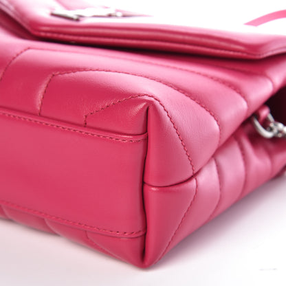Saint Laurent Calfskin Y Quilted Monogram Toy Loulou Crossbody Bag Freesia 9 of 9