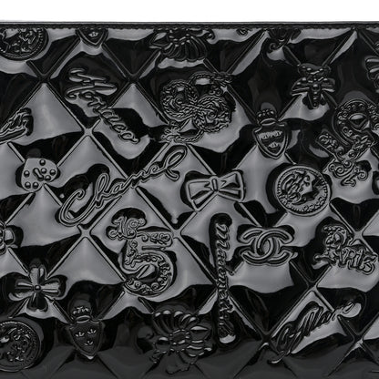 Chanel Patent Calfskin Lucky Symbols Pochette Black 9 of 11
