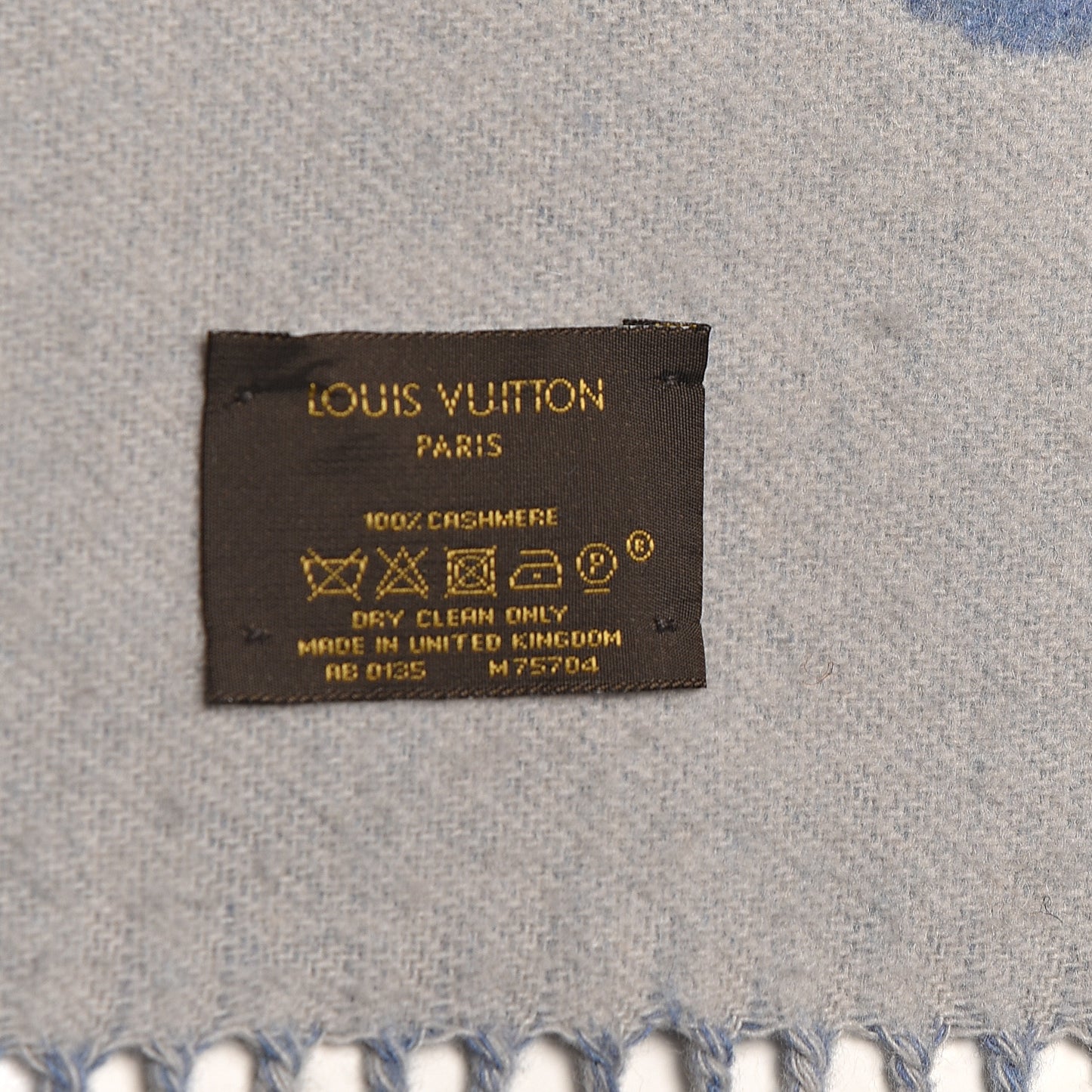 Cashmere Monogram Reykjavik Scarf Denim