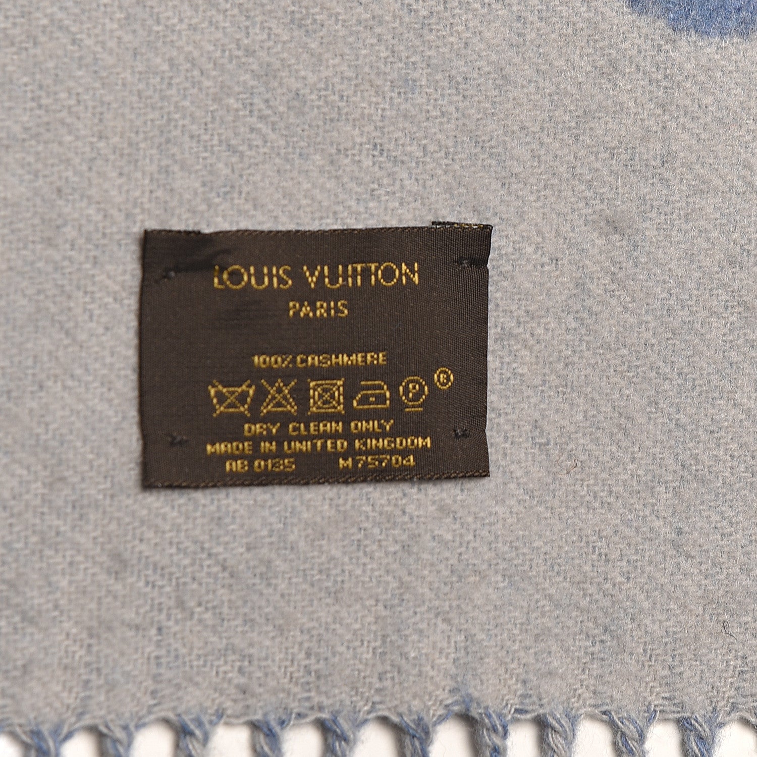 Louis Vuitton Cashmere Monogram Reykjavik Scarf Denim 4 of 7