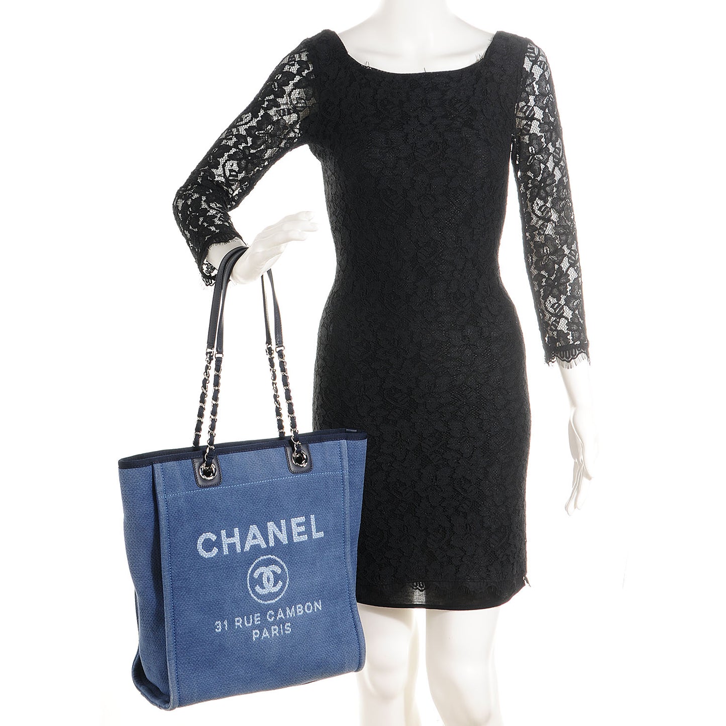 Toile Small Deauville Tote Denim Blue