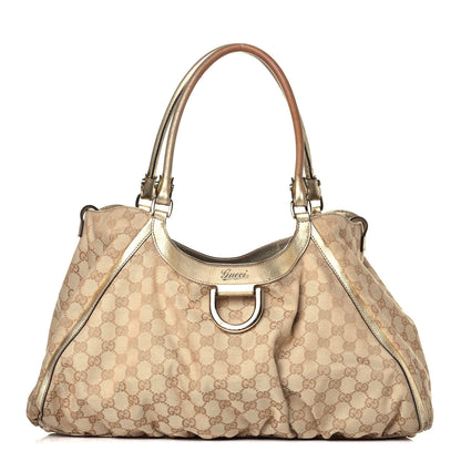 Gucci Monogram Large D Gold Hobo Metallic Gold 1 of 10
