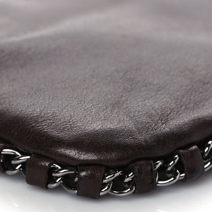 Chanel Calfskin Logo Pochette Brown 8 of 9