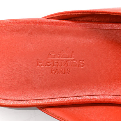 Hermes Goatskin Oz Mules 38 Rose Jaipur Feu 7 of 12
