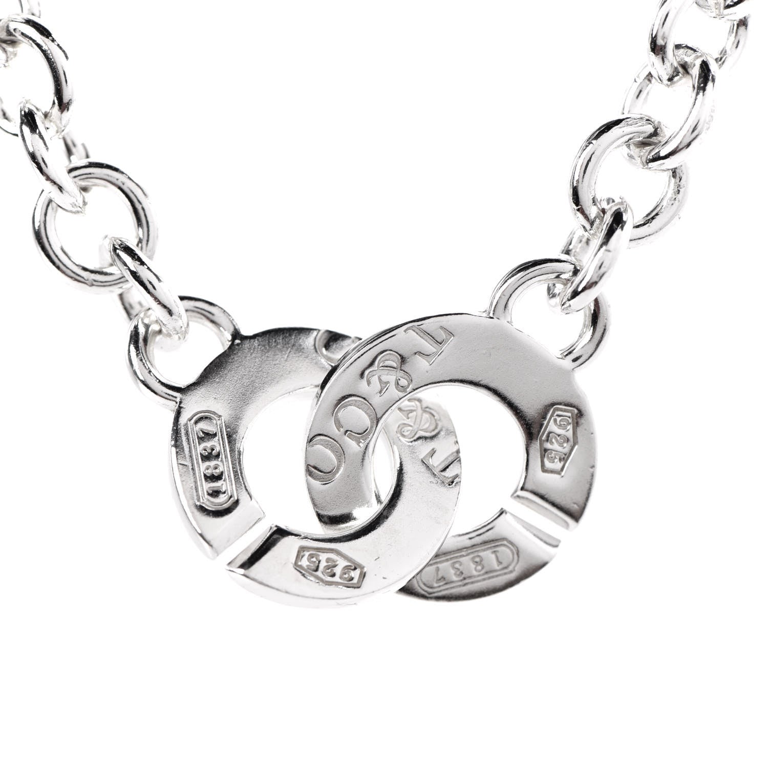 Tiffany Sterling Silver 1837 Circle Clasp Necklace 4 of 4