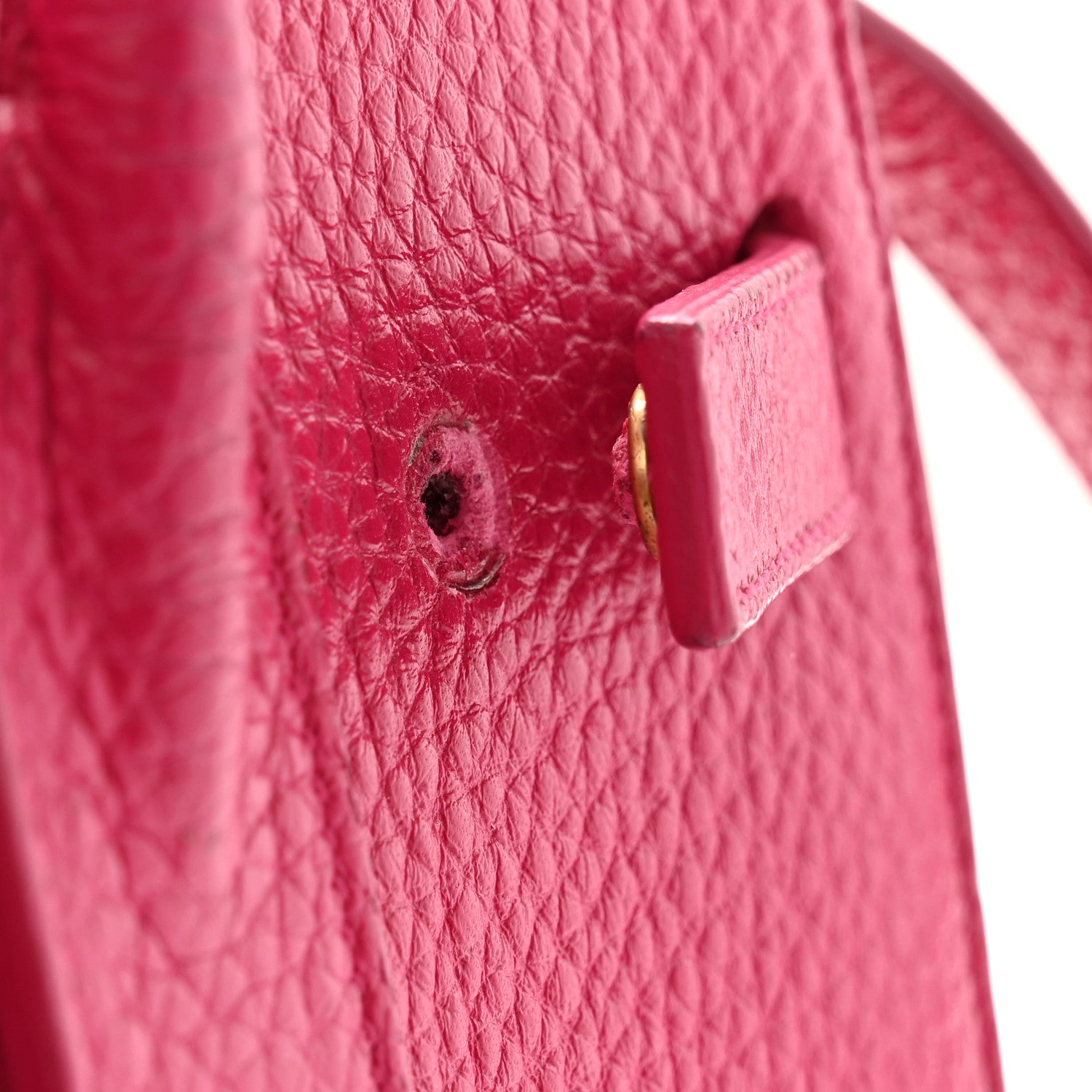 Saint Laurent Grained Calfskin Baby Sac De Jour Lipstick Fuchsia 14 of 14