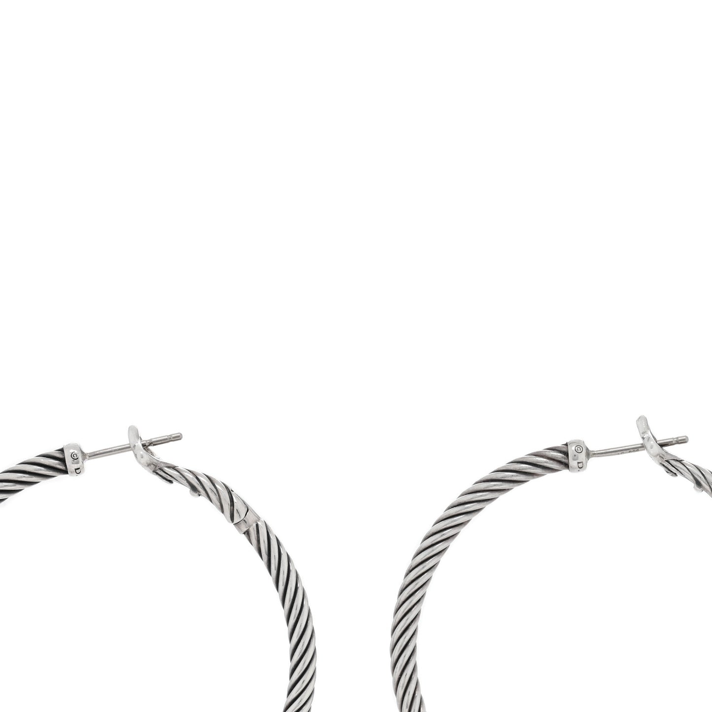 Sterling Silver Medium Cable Classics Hoop Earrings