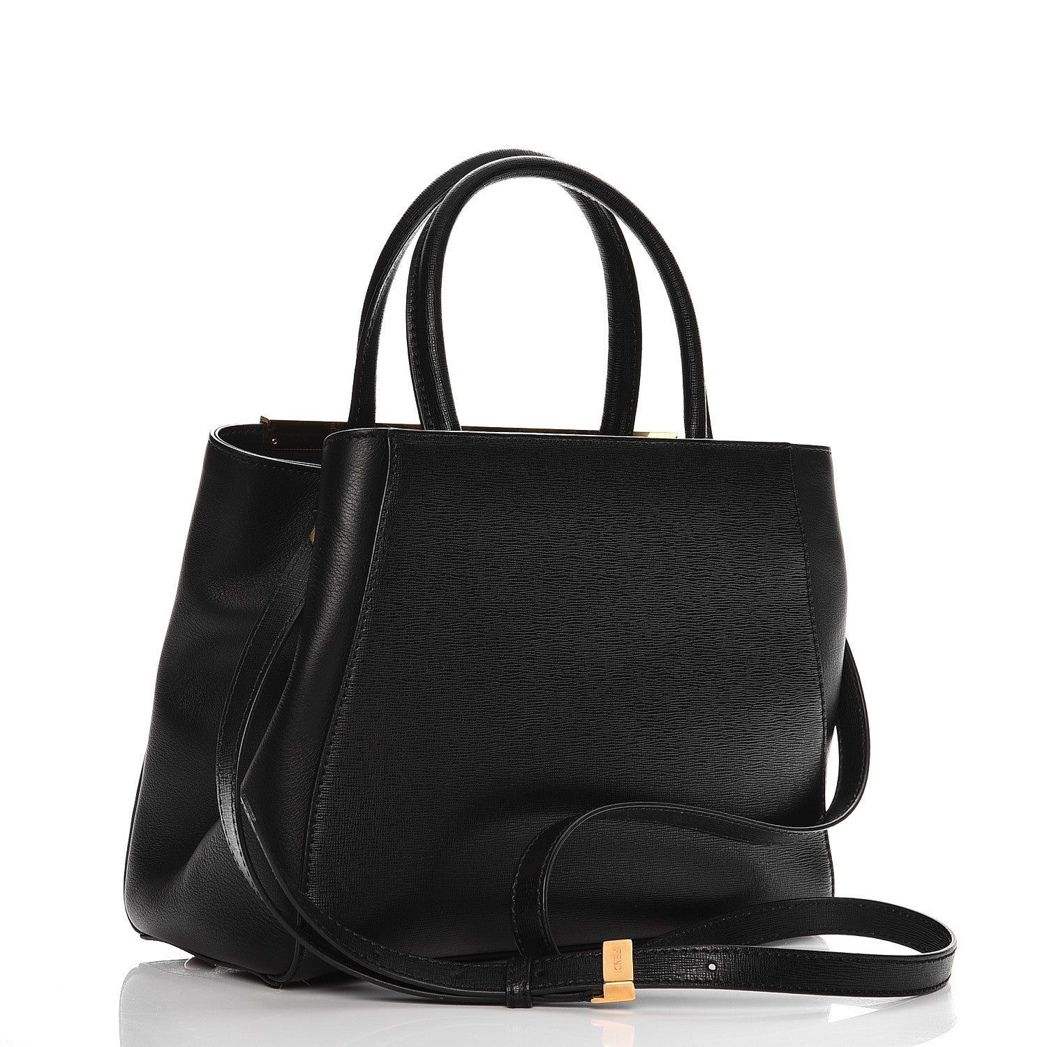 Fendi Vitello Elite Petite 2Jours Tote Black 3 of 10