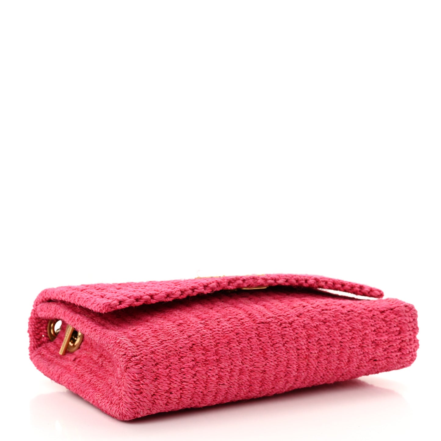 Raffia Medium Monogram Kate Satchel Pink Glow