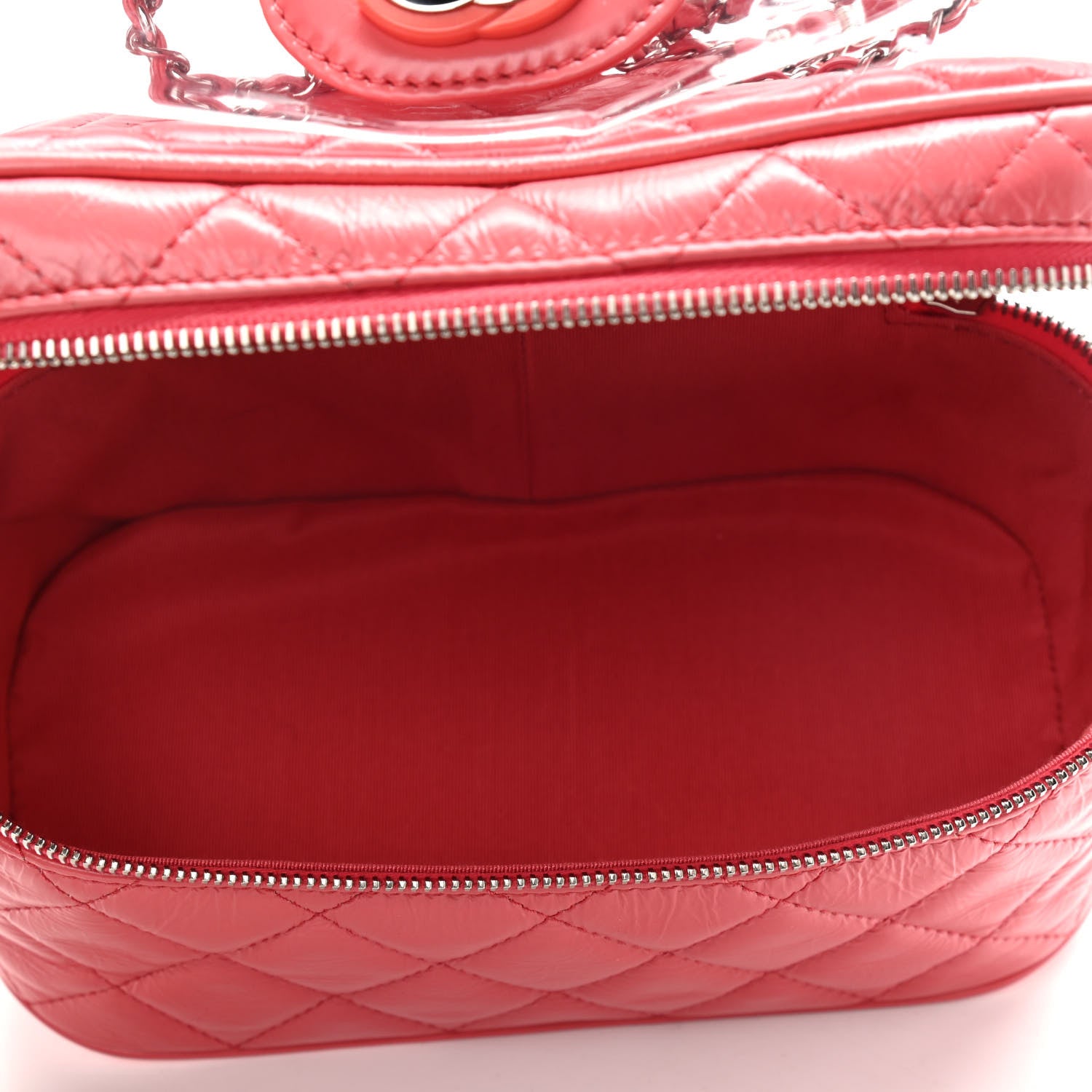 Chanel Crumpled Calfskin PVC Quilted Backpack Pink 5 of 9