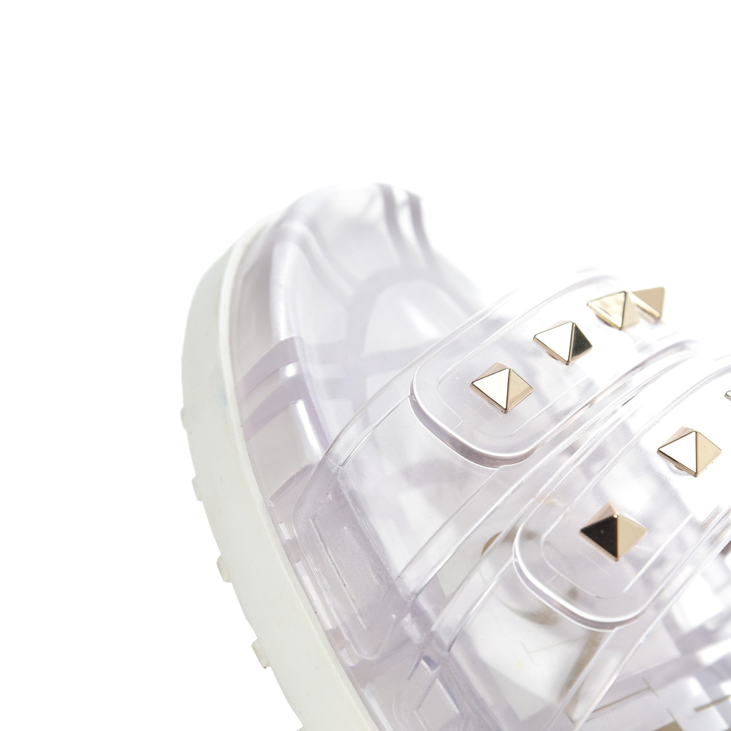 Valentino Garavani PVC Jelly Rockstud Slide Sandals 40 Clear 16 of 18