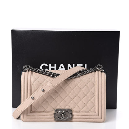 Chanel Caviar Quilted Medium Boy Flap Ivory 11 of 11