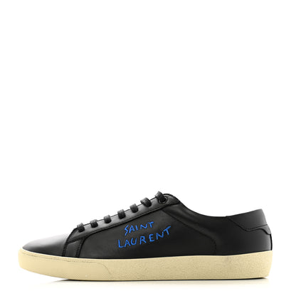 Saint Laurent Calfskin Court Classic Sneakers 41 Black 1 of 10