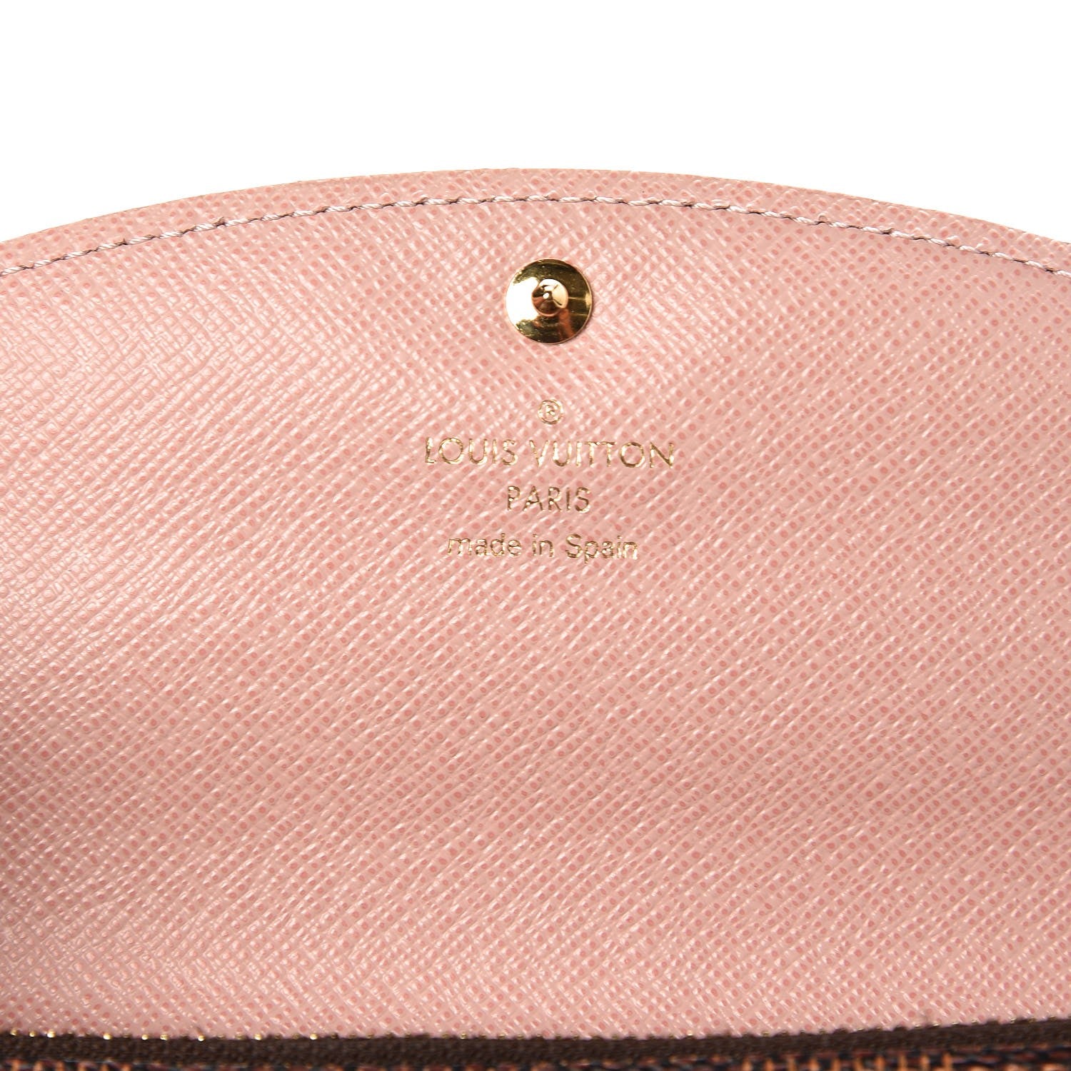 Louis Vuitton Damier Ebene Caissa Wallet Rose Ballerine 6 of 7