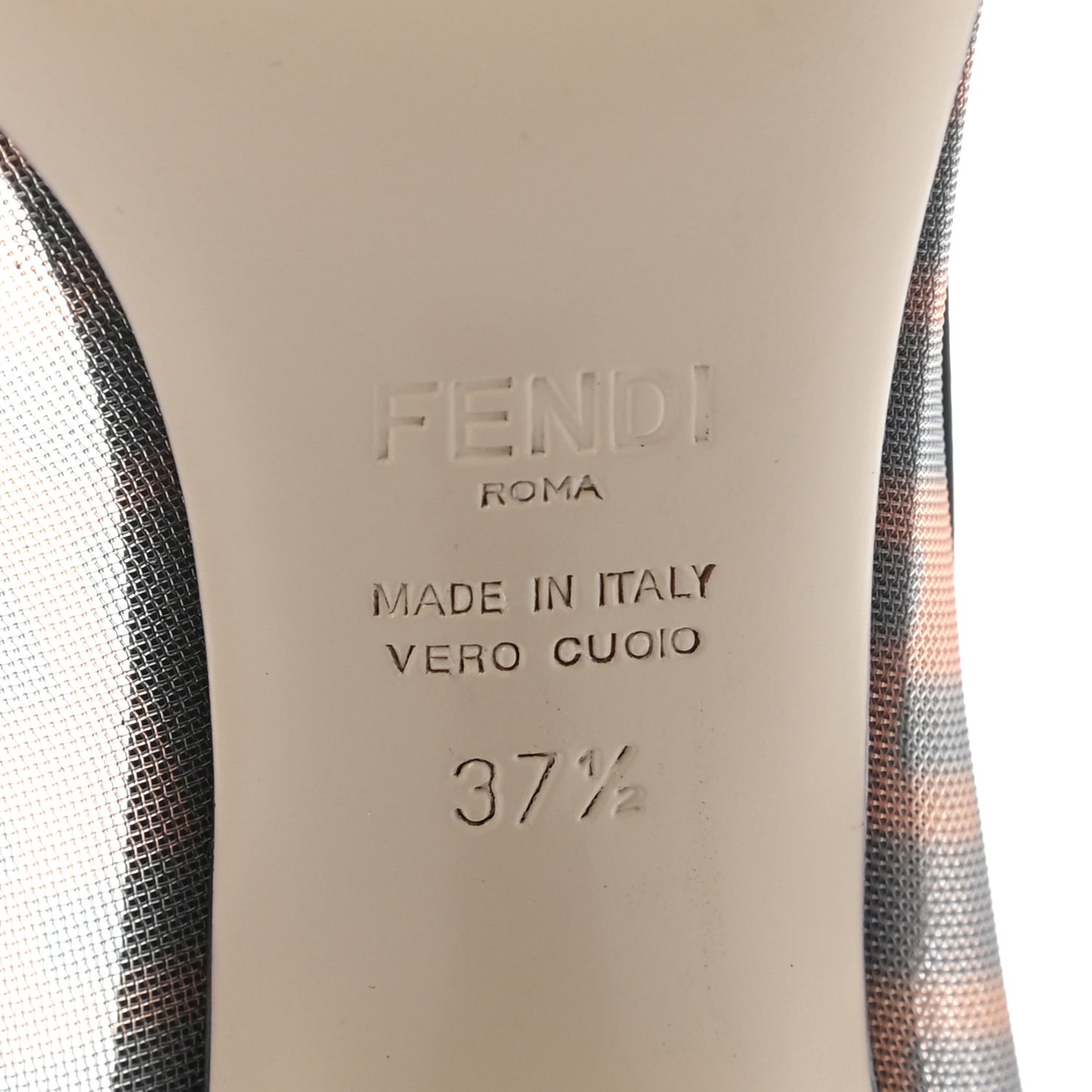 Technical Mesh Vitello Gommato FF Colibri 85mm Pumps 37.5 Tobacco Moro Black
