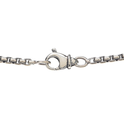 David Yurman Sterling Silver 18K Yellow Gold Diamond 12mm Pave Cookie Necklace 5 of 5