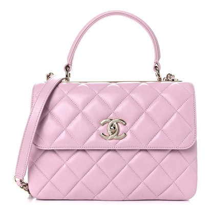 Chanel Lambskin Quilted Small Trendy CC Flap Dual Handle Bag Light Pink 1 of 9