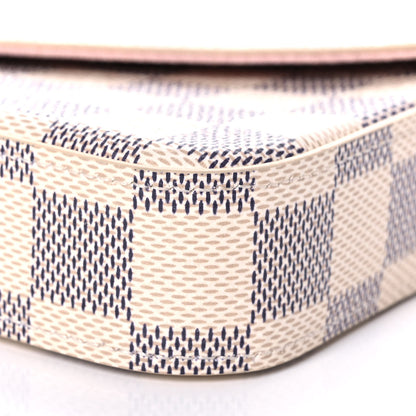 Louis Vuitton Damier Azur Pochette Felicie Chain Wallet Rose Ballerine 14 of 15