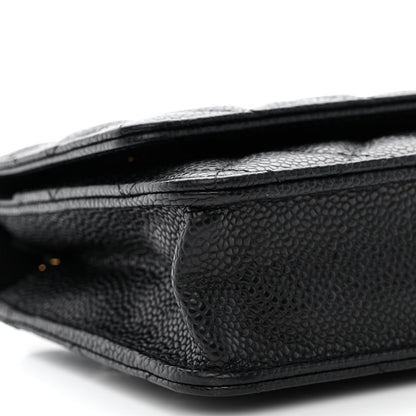 Chanel Caviar Quilted Wallet on Chain WOC Black 10 of 11