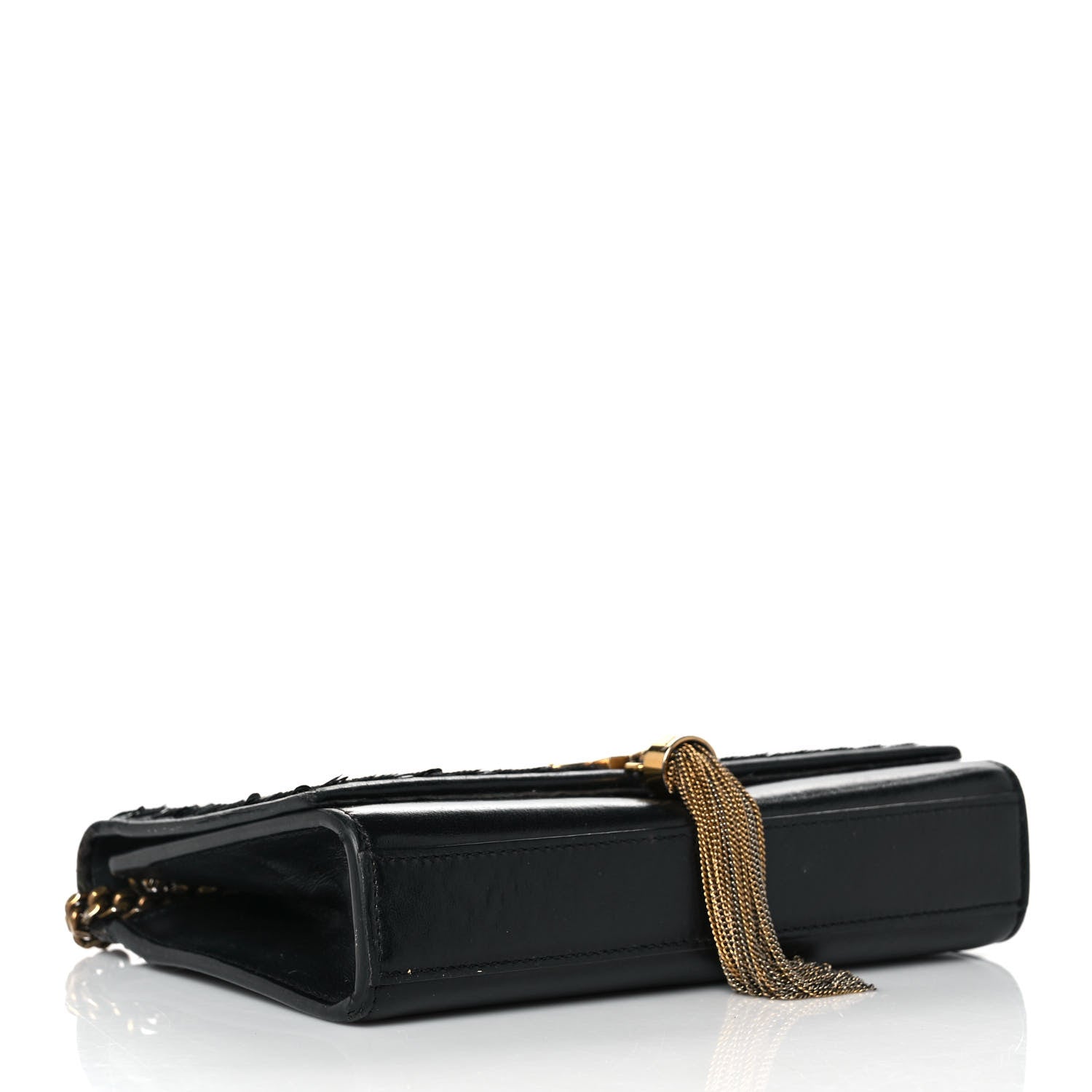 Saint Laurent Calfskin Sequin Small Classic Monogram Kate Satchel Black 3 of 10