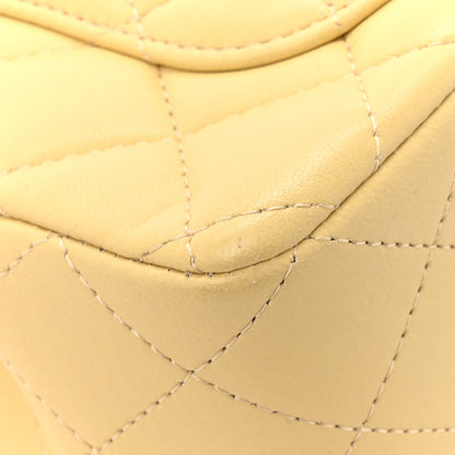 Chanel Lambskin Quilted Mini Top Handle Rectangular Flap Yellow 14 of 15