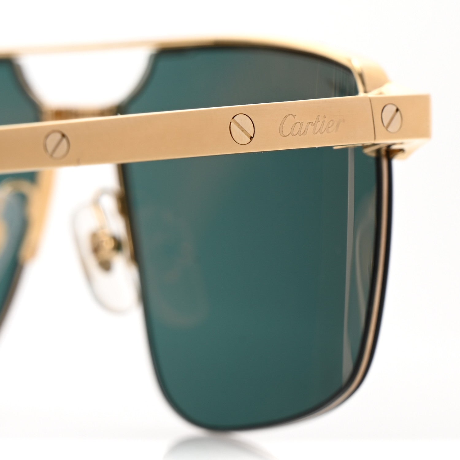 Cartier Metal Santos de Cartier Pilot Sunglasses CT0385S Gold 7 of 8