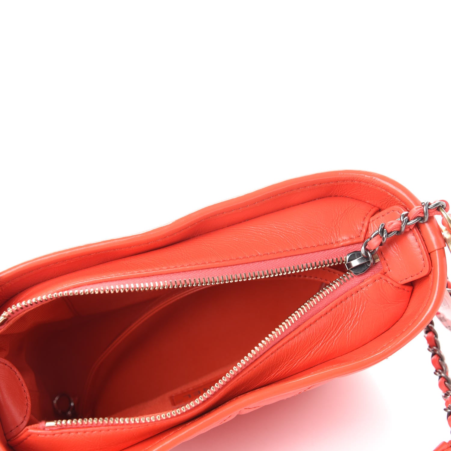 Chanel Aged Calfskin Quilted Small Gabrielle Hobo Red 5 of 11