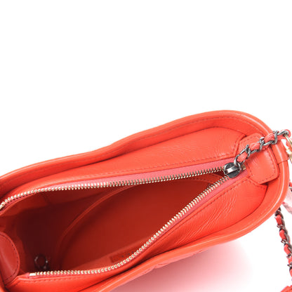 Chanel Aged Calfskin Quilted Small Gabrielle Hobo Red 5 of 11
