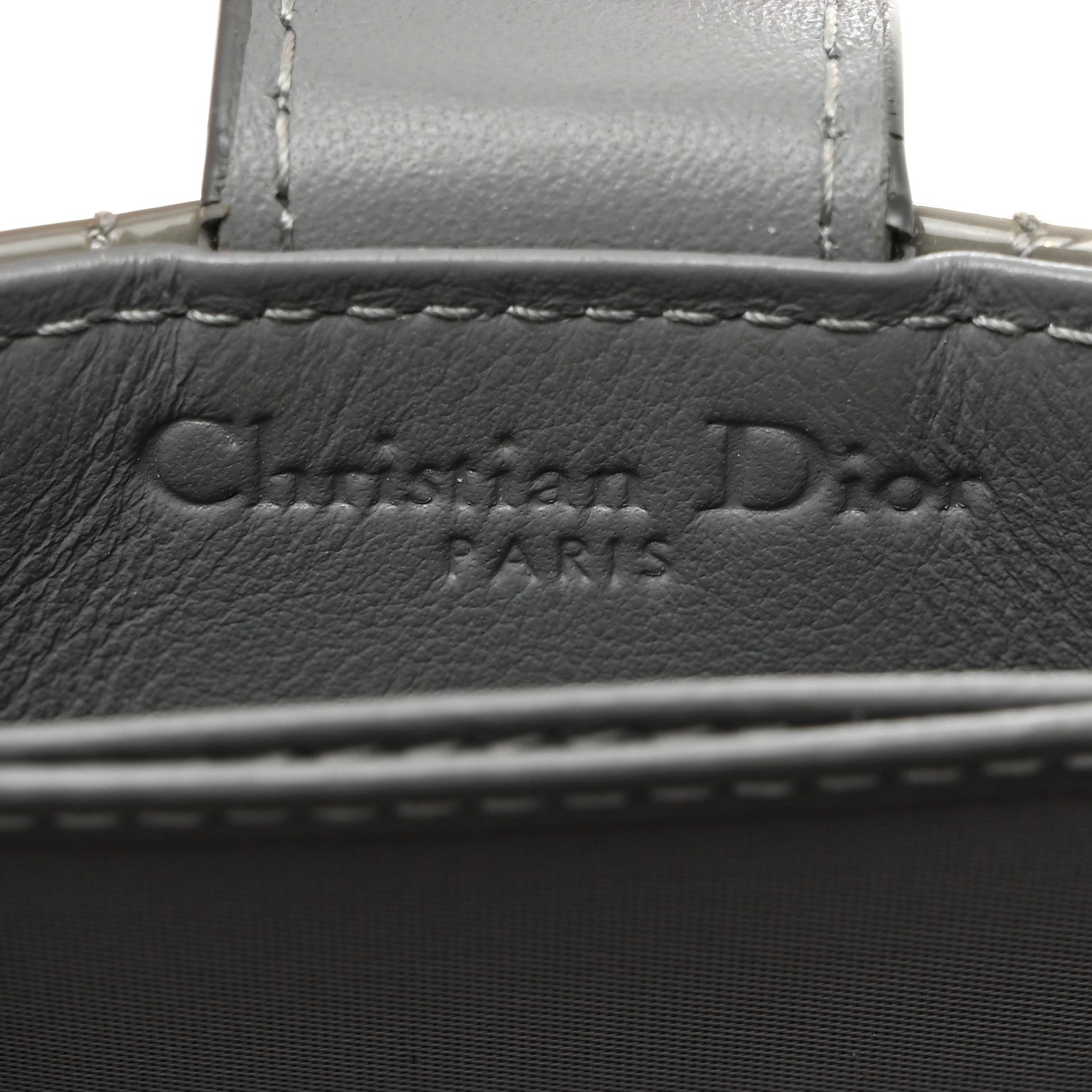 Christian Dior CHRISTIAN DIOR Patent Cannage Lady Dior 5-Gusset Card Holder Grey 6 of 8
