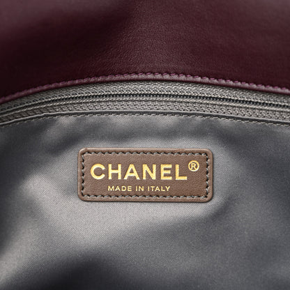 Chanel Calfskin Quilted Stitch Flap Plum 6 of 10