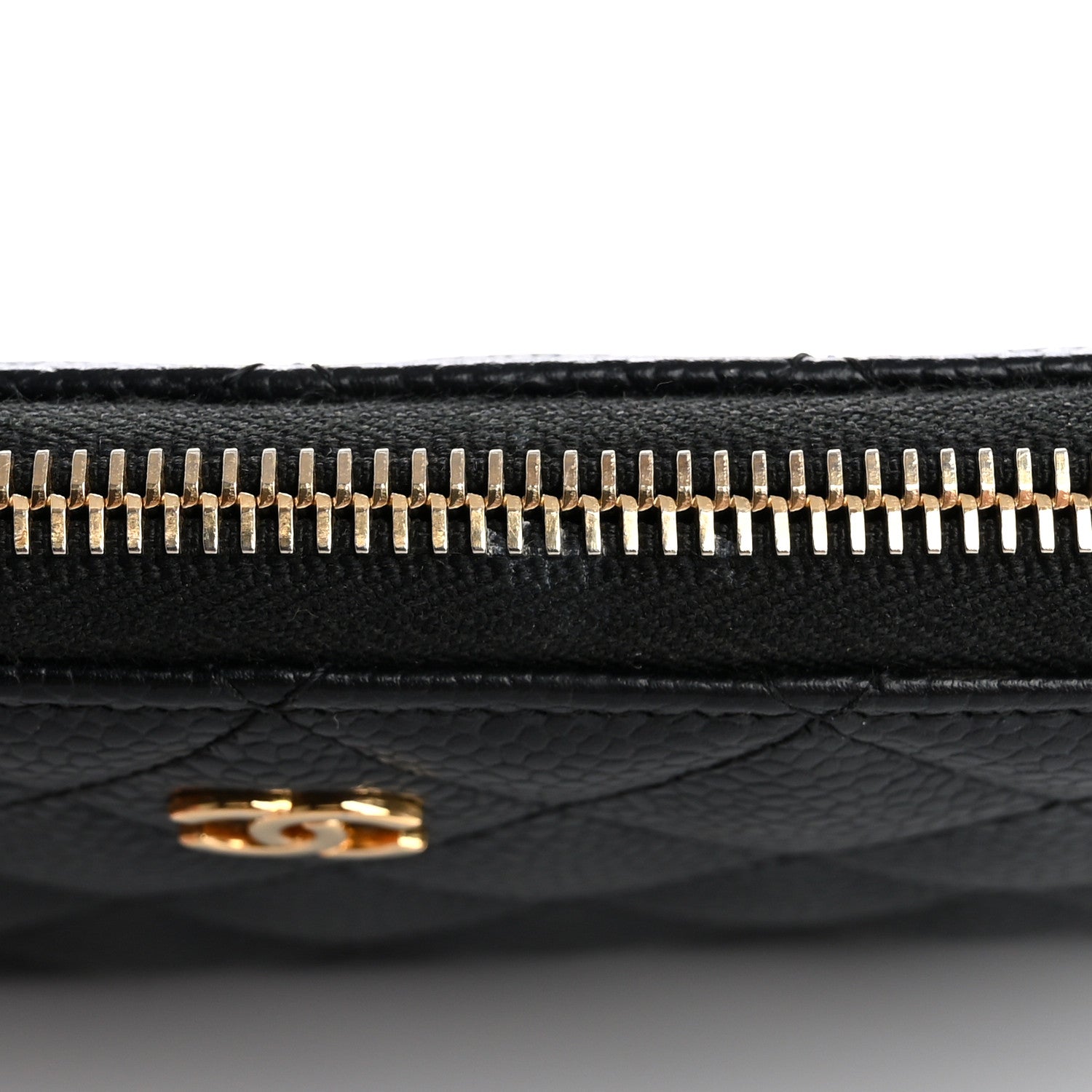 Chanel Caviar Quilted Large Gusset Zip Around Wallet Black 12 of 13