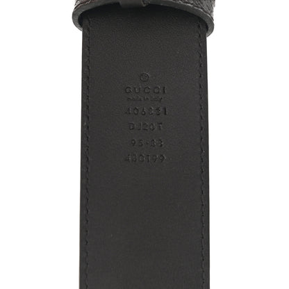 Gucci Textured Dollar Calfskin Double G 40mm Belt 95 38 Dark Cocoa 3 of 5