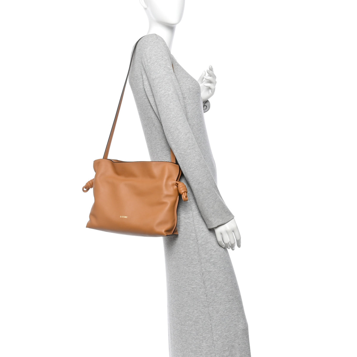 Loewe Nappa Medium Flamenco Knot Bag Warm Desert 2 of 11